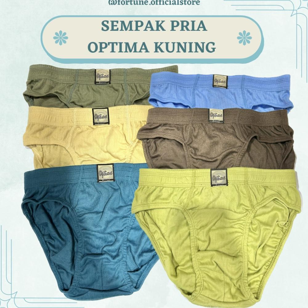 Optima 818 Celana Dalam Pria Katun Cd Men'S Briefs Premium