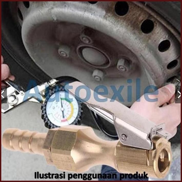 READY STOCK KEPALA ISI ANGIN NITROGEN MODEL JEPIT HEAVY DUTY DAN NEPEL SAMBUNG SELANG AIR CHUCK CLIP