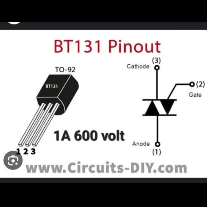 BT131 BT 131 PENGANTI BCR 1 A BCR1A TRIAC 1A BCR1