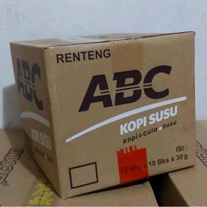 

DD KOPI ABC SUSU KOPI&GULA+SUSU SACHET 1 DUS ISI 12 RENCENG(1 renceng isi 10 sachet)30g Coffee