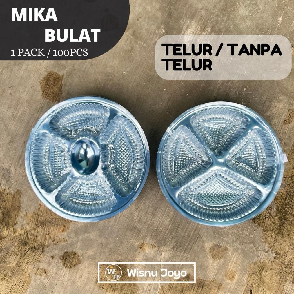 Bisa Cod Mika Plastik Nasi Bulat Telur Isi 100Lbr / Mika Plastik Bulat Hajatan / Tray Nasi Bulat Pla