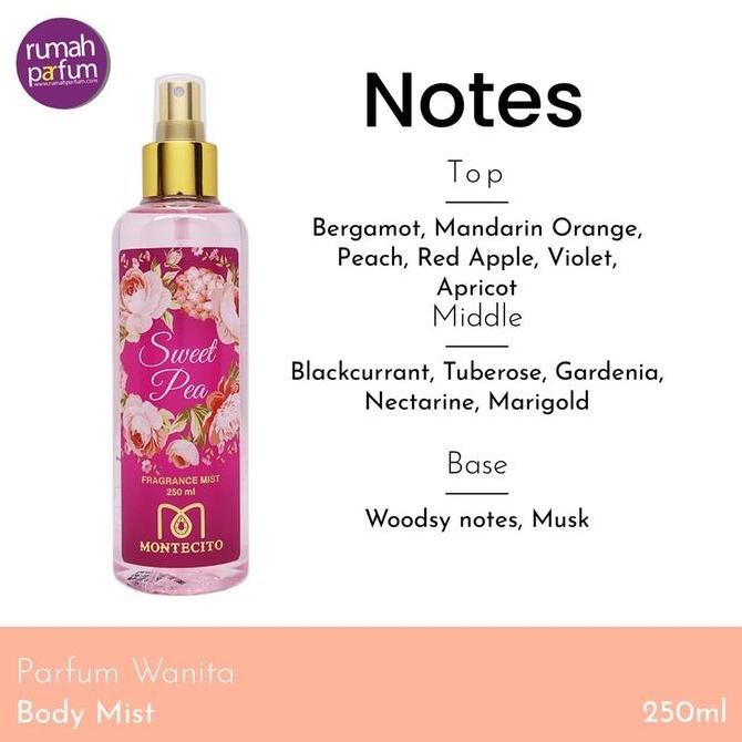 Parfum Montecito Sweet Pea Woman Mist 250 ML