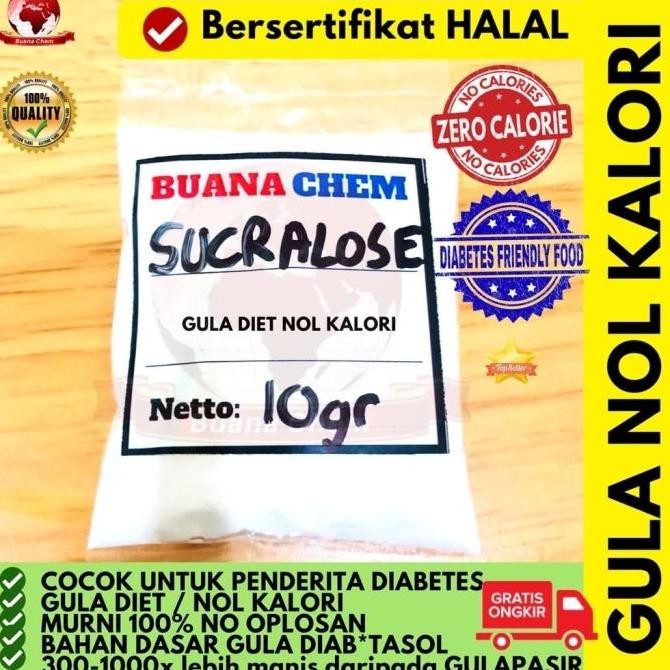 

Sucralose 10gr/ Sucralosa / Sukralos / Sweetener / Gula Diet 0 Kalori