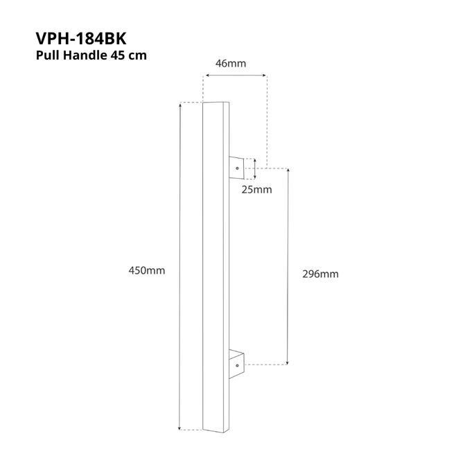 Terlaris Pull Handle Gagang Tarikan Pintu Rumah Black 45 Cm Stainless  Viano ( By Nobleza ) Ready St