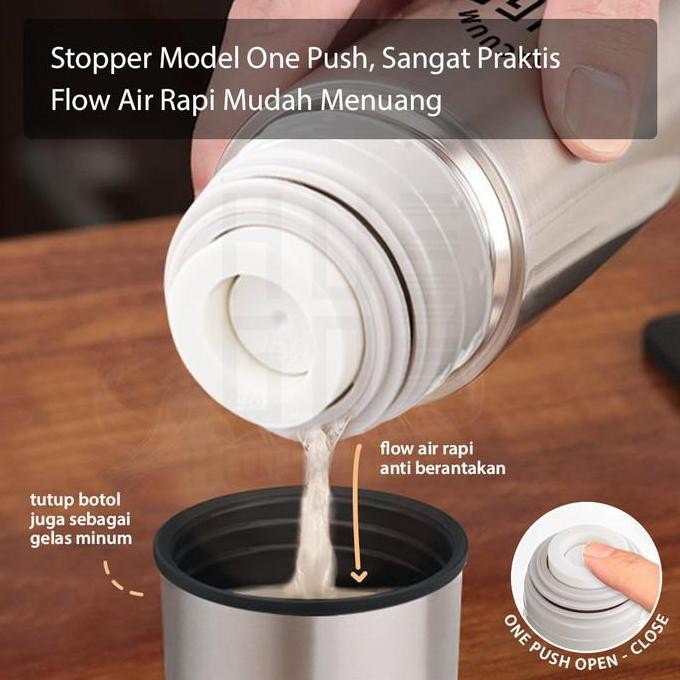 Termos Air Panas Stainless Steel Tahan Panas 24 Jam Premium Quality