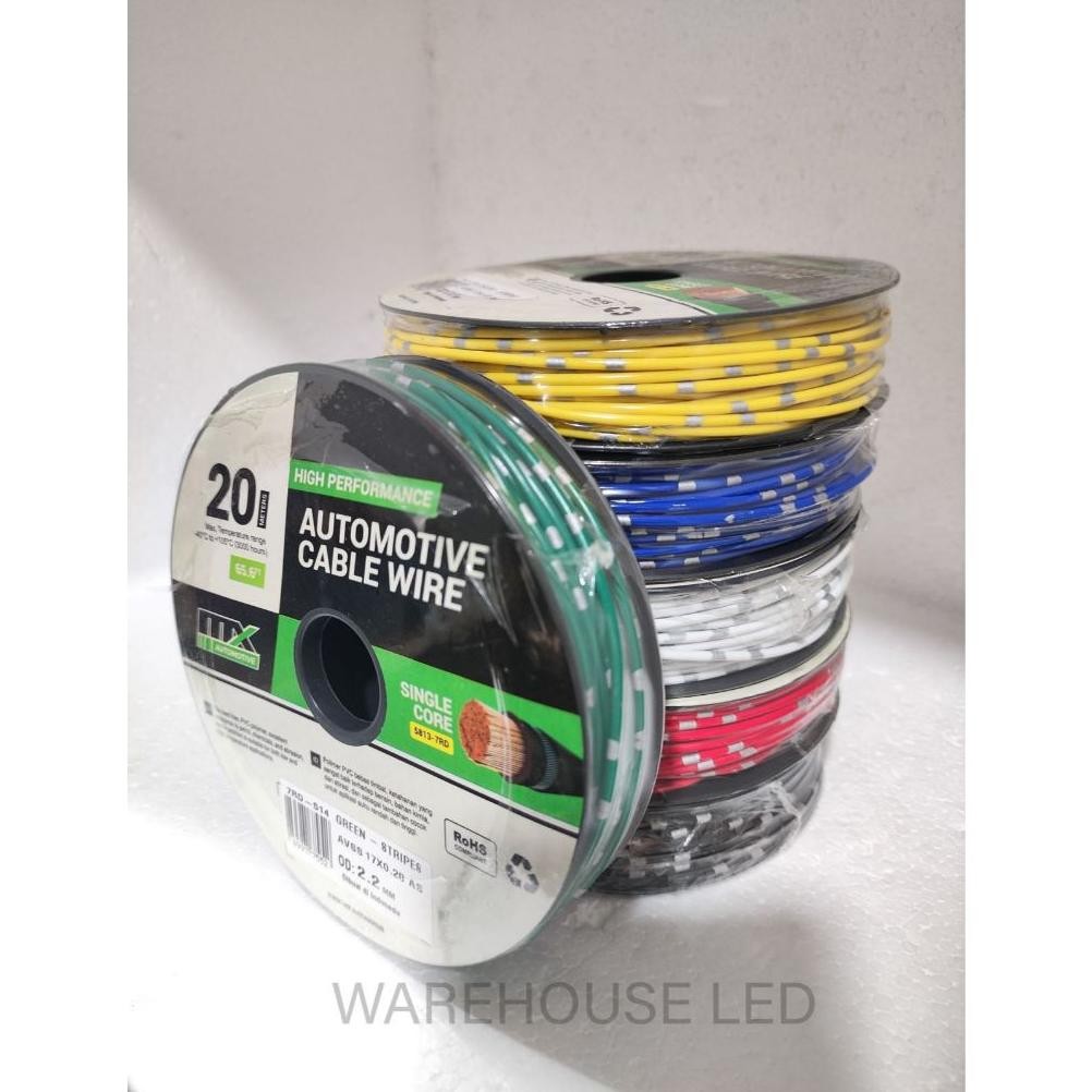 9.9 Rt-4 Kabel Bintik Avs 0.85Mm X 20M Kabel Otomotif Body Mobil Motor Serabut Tembaga Sale As25