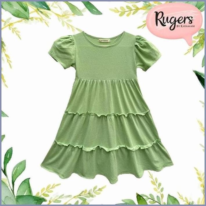 READY RUGERS BY KAYAMANI - DRESS ANAK PEREMPUAN - SAGE MINT DRESS TERBARU