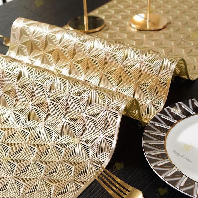 Hemat Flash SaleRoyal Taplak Meja Makan & Tamu Aesthetic Table Runner Elegan, Taplak Meja Eropa Ring