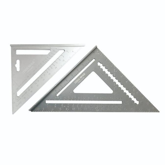 

TOOLMAK Siku Penggaris Segitiga Aluminium Triangular Try square TMK19425