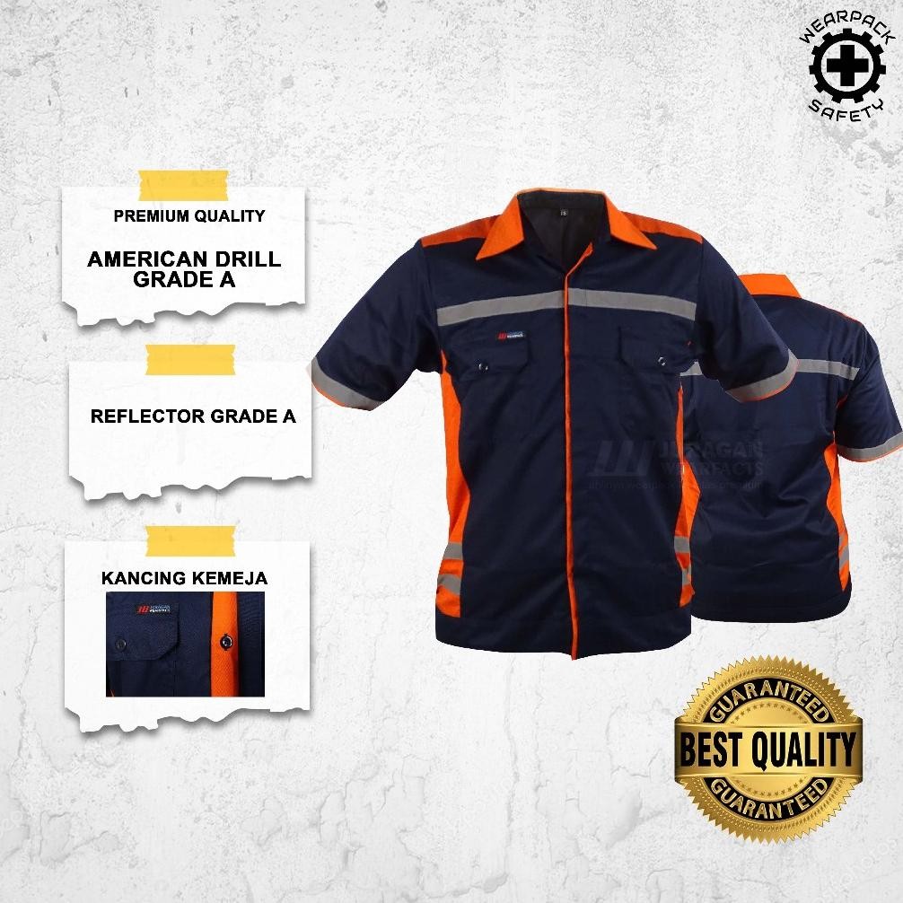 Baju Wearpack Safety  Wearpack Kerja Lengan Pendek Varian Kemeja