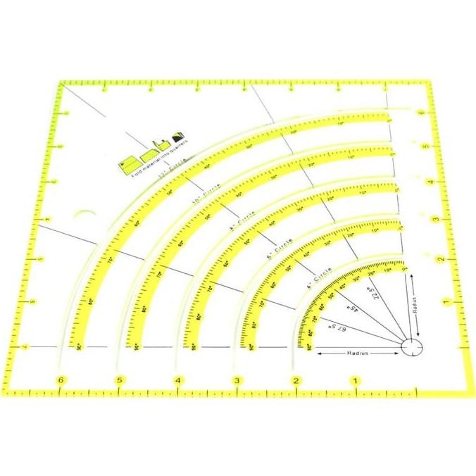 

Penggaris Quilting - Penggaris Jahit Non Slip Circle Cutter KT-90