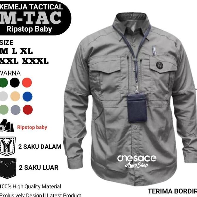 Murah Kemeja Tactical Mtac Lengan Panjang Atasan / Kemeja Kerja Pria Wanita Lapangan Pdl Pdh Army Ny