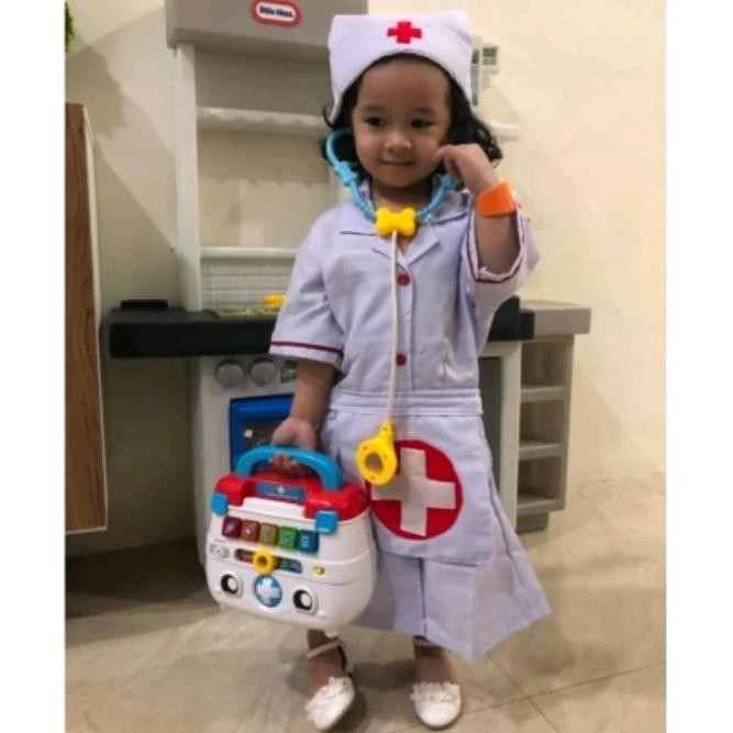 Baju Profesi Perawat Kesehatan Kostum Perawat Anak Aksesoris