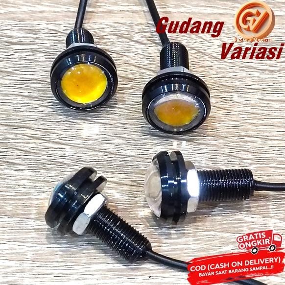 ''Terlaris" Lampu Mata Elang Led 23Mm / Lampu Led Eagle Eye 12V / Variasi Lampu Sorot Motor Mobil Mu