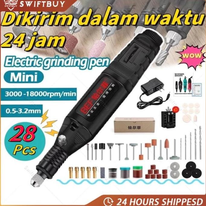 

Full House Bor Mini 12V DC 15000 RPM Mini Drill Electric Engraver Grinder Gerinda Electrik Listrik Alat Ukir Kayu /Alat Amplas / Alat Pemotong Clay / Electric engraving machine / bor potong mini / bor mini listrik / amplas bor / gerinda ukir mini listrik