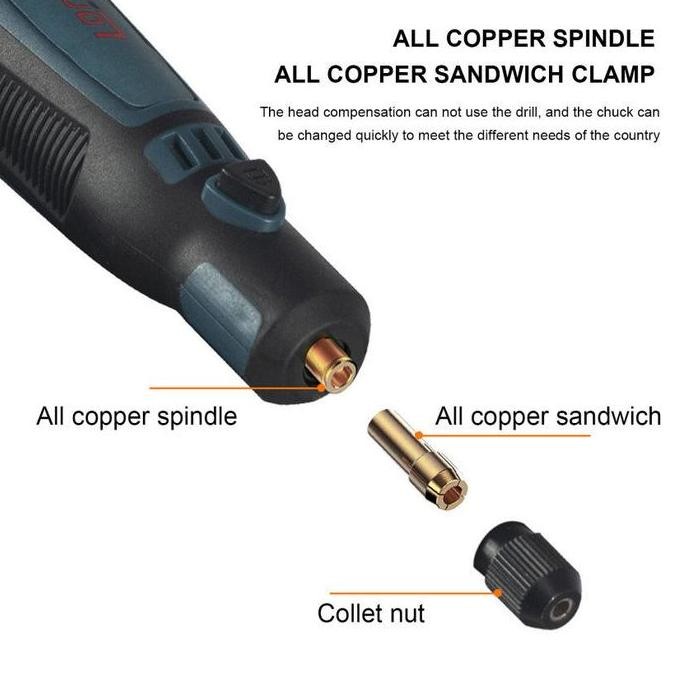 

Bor Mini Grinder Set Cordless 3.6V Mini Drill Tuner Mesin Ukir Poles