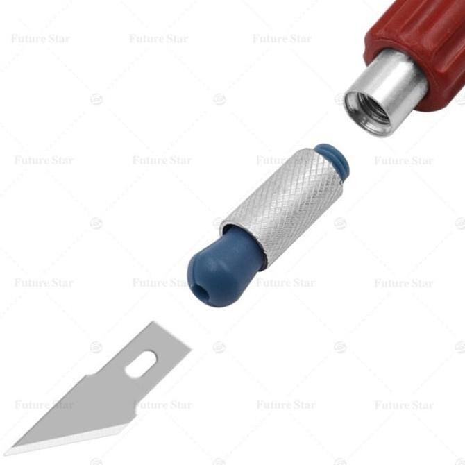 

INSTAN 13 IN 1 PISAU UKIR SENI HOBBY CUTTER METAL HANDLE EXACTO KNIFE BLADES SET 8/14 ISI KIT SK5 CARBON STEEL PRECISION CARVING FOR ART, CRAFT, HOBBY, SCRAPBOOKING, STENCIL,SHARP PRECISE CUTTING PISAU BONSAI SAYAT UKIR LARIS