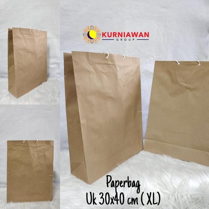 

Terlaris Paperbag Polos Uk 30X40 Cm, Paper Bag, Tas Kertas , Goodie Bag