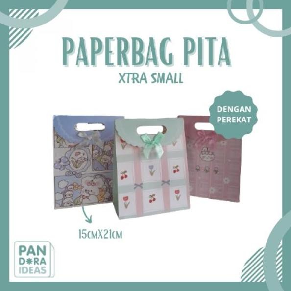 

Termurah Paperbag Pita Motif Premium Xtra Small Kecil Uk. 15X21