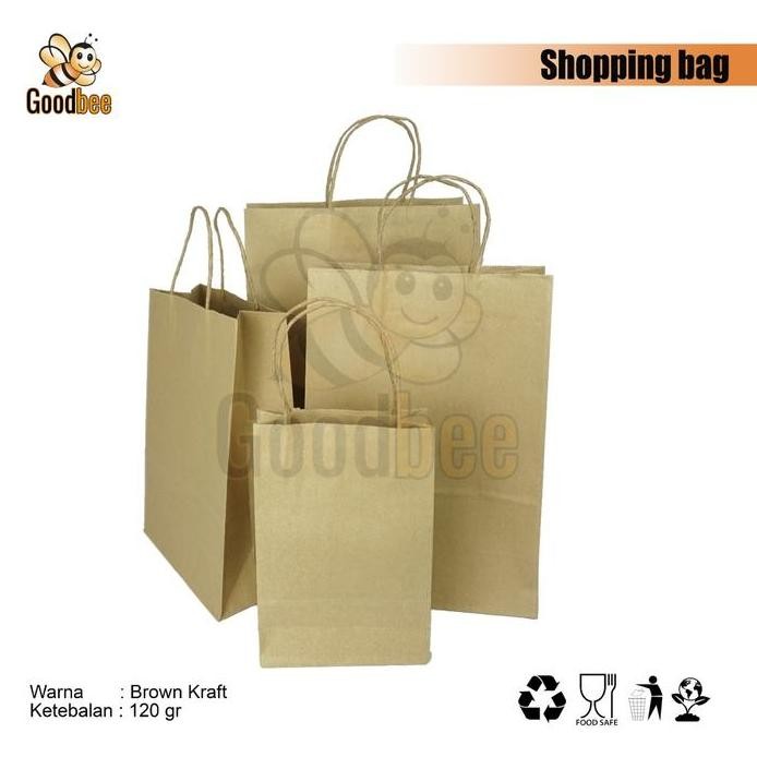 

Terlaris Goodbee Shopping Bag S ( Small ) - 31 X 21 X 10,5 Cm @12 Pcs