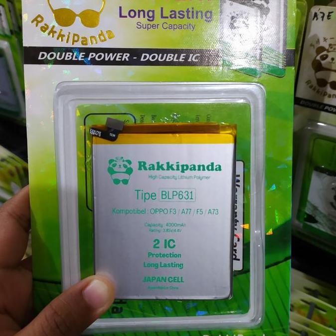 Batre Baterai Battery Rakkipanda BLP-631 Oppo F5 Double Power