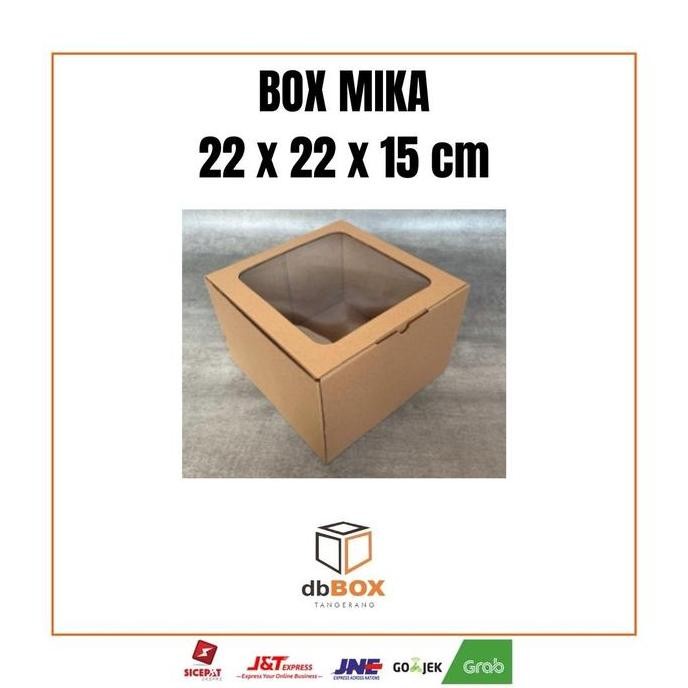 BOX MIKA 22x22x15 cm | Box Die Cut dan Easy Usage | Box Kue & Hampers