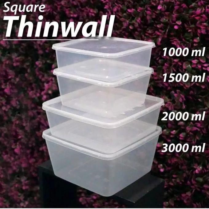 kotak makan 1500 ml Tempat Box nasi microwave Thinwall food container