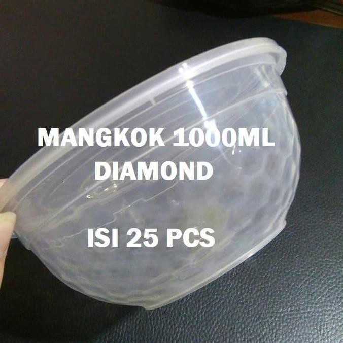 MANGKOK DIAMOND 1000ML - THINWALL DIAMOND 1000 ML- ISI 25PCS