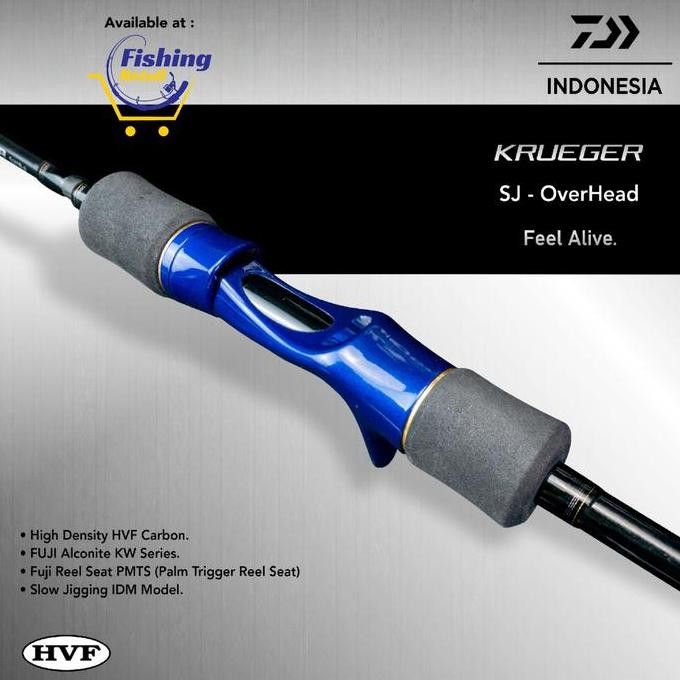 Rod Daiwa Krueger OH Overhead SJ58B SJ61B Garansi Daiwa Resmi
