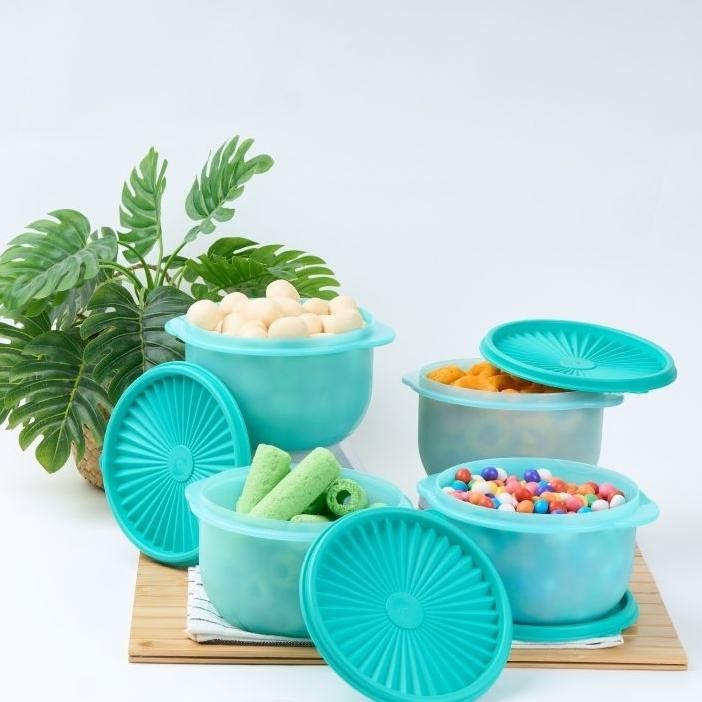 Toples Mangkok Bulat Food Container Delicia Of 4Pcs