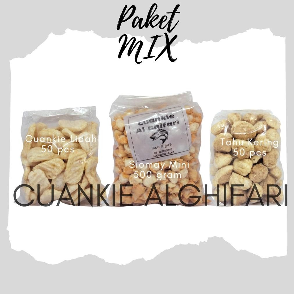 

READY STOK Paket mix siomay mini 500grm,lidah 50 bji, dan tahu kering 50 bji Siap kirim