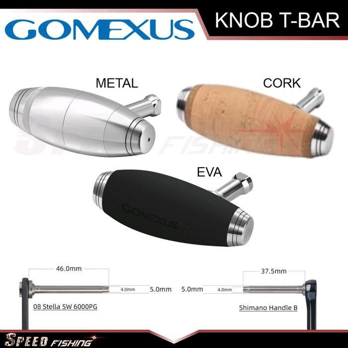 (Ready) Knob Handle Gomexus T-Bar Eva Metal Cork 85 100 Knob Reel Pancing T Bar Abu Jig Bestseller