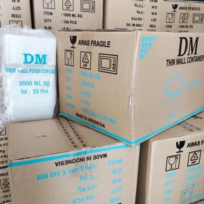 Thinwall DM Square 2000ml / Thinwall Persegi 2000ml