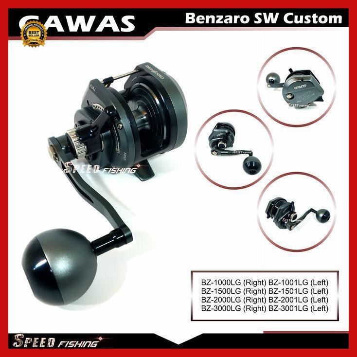 "Cod" - Reel Gawas Benzaro Sw Custom Bz 2000 Lg Jigging Overhead Saltwater Bestseller