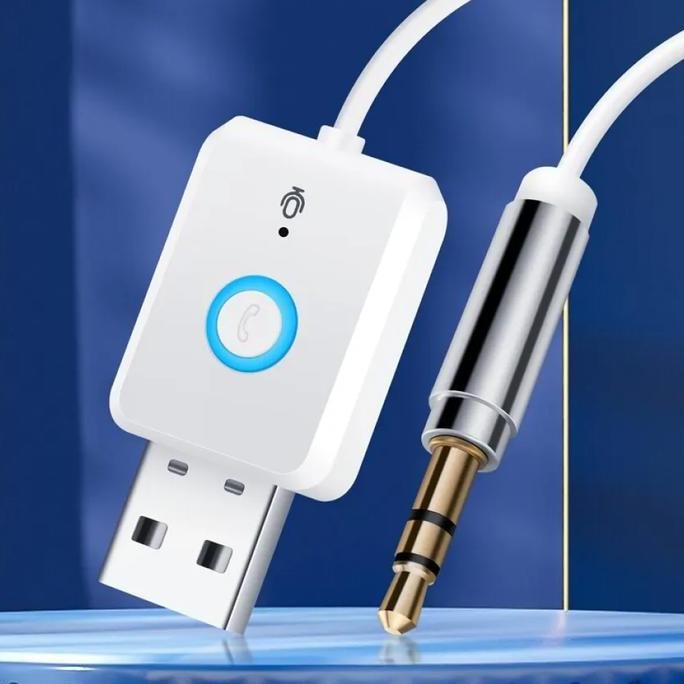 Promo Car Audio Bluetooth Receiver Blutut Mobil Adapter Handsfree USB AUX 5.0 - RT08 ORIGINAL COD