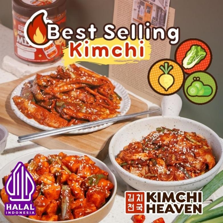 

READY STOK 400g Fresh Korean Kimchi in Jar Halal (Sawi / Lobak /Timun / Mix) Siap kirim