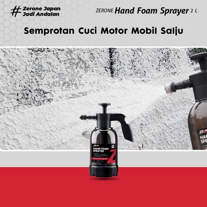 ZERONE Paket Cuci Mobil - Shampo dan Alat Cuci Mobil Motor Semprot 2 Liter Car [terbaik]
