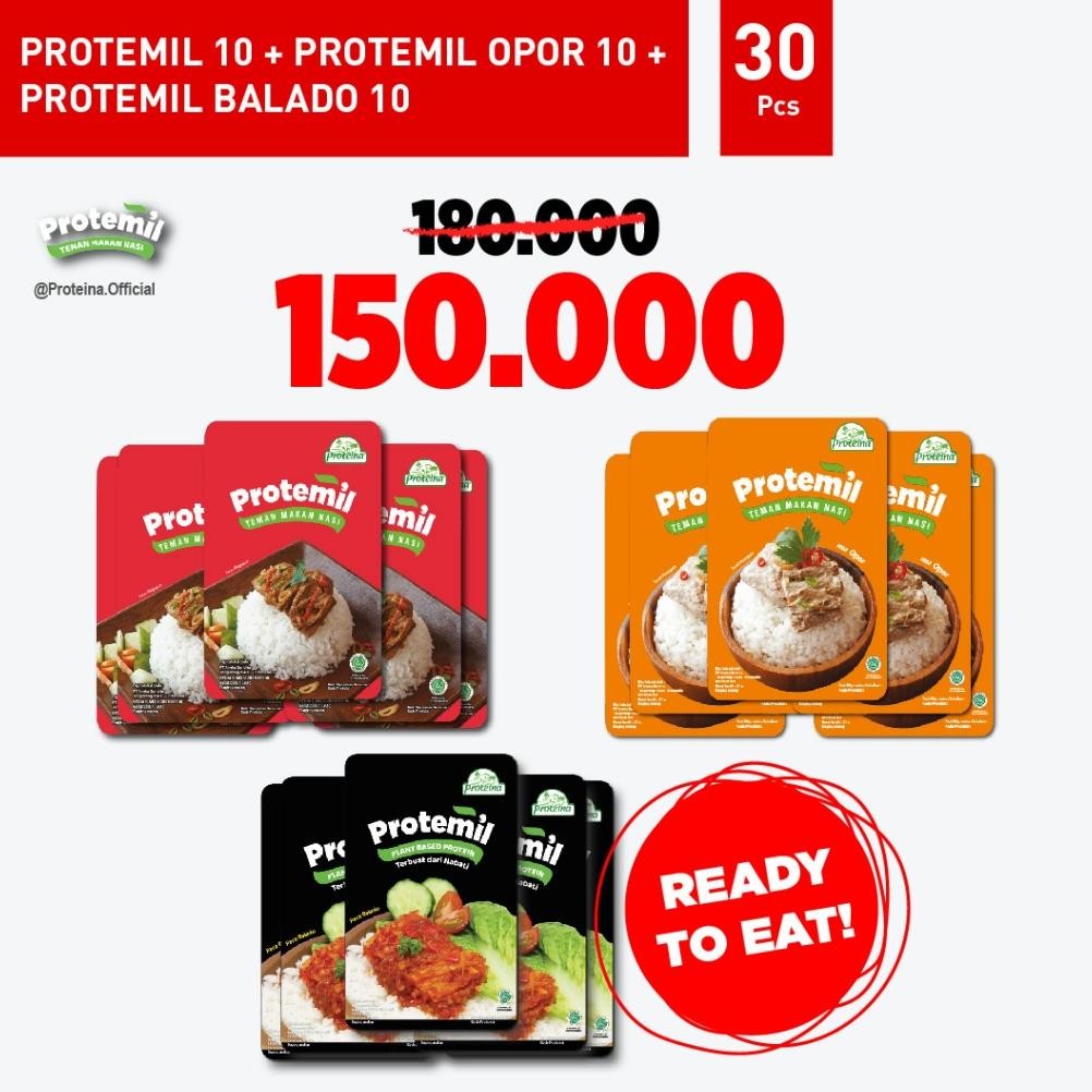 

TERLARIS Paket Protemil 3 Rasa (30pcs) / Makanan Instan / Siap Makan Siap kirim