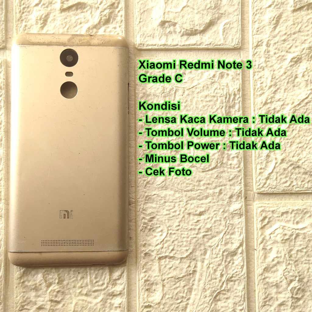 Xiaomi Redmi Note 3 Backdoor Casing Tutup Belakang Copotan
