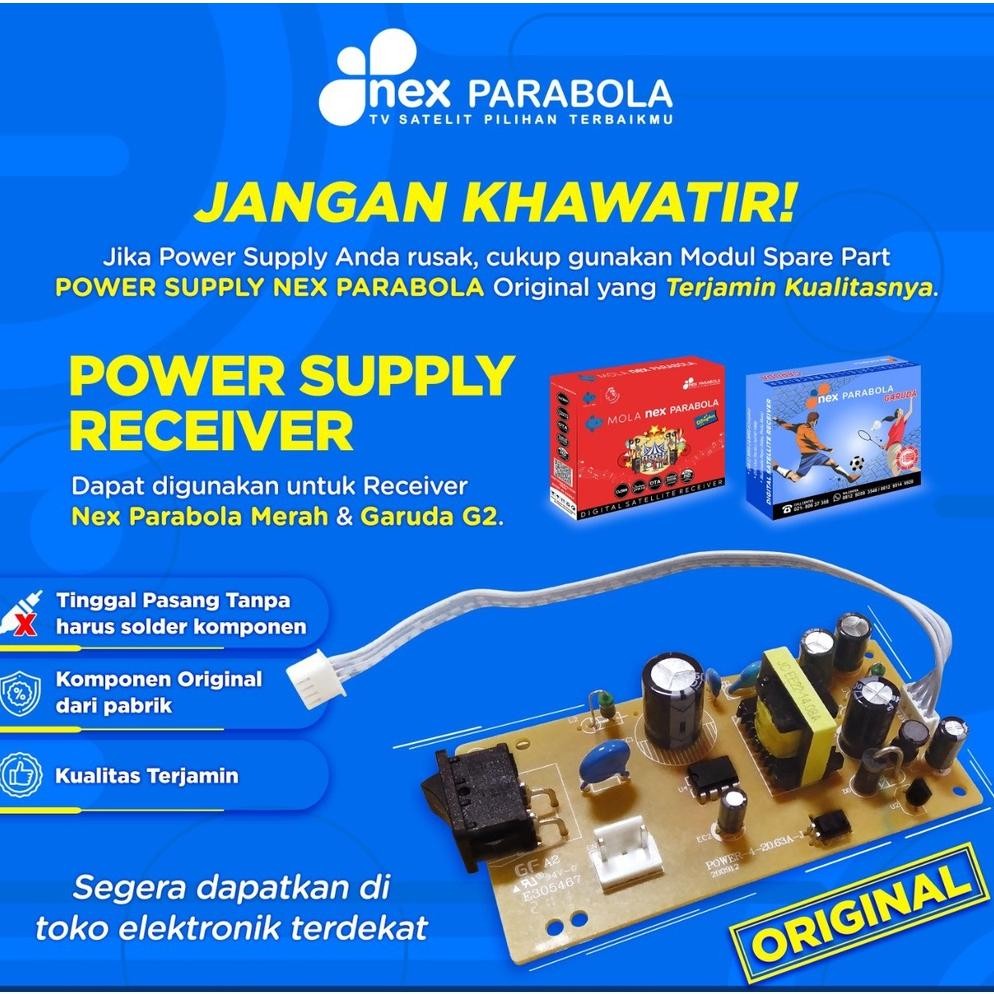 ''Terlaris" Power Supplay Receiver Nex Parabola Merah Atau Nex Garuda G2 Asli Original Pabrik Murah