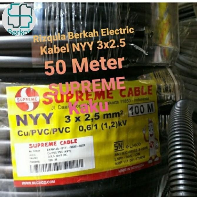 Promo Kabel NYY 3x2.5 SUPREME 50 Meter/Kabel Nyy 3x2,5 Supreme 50 Meter. COD