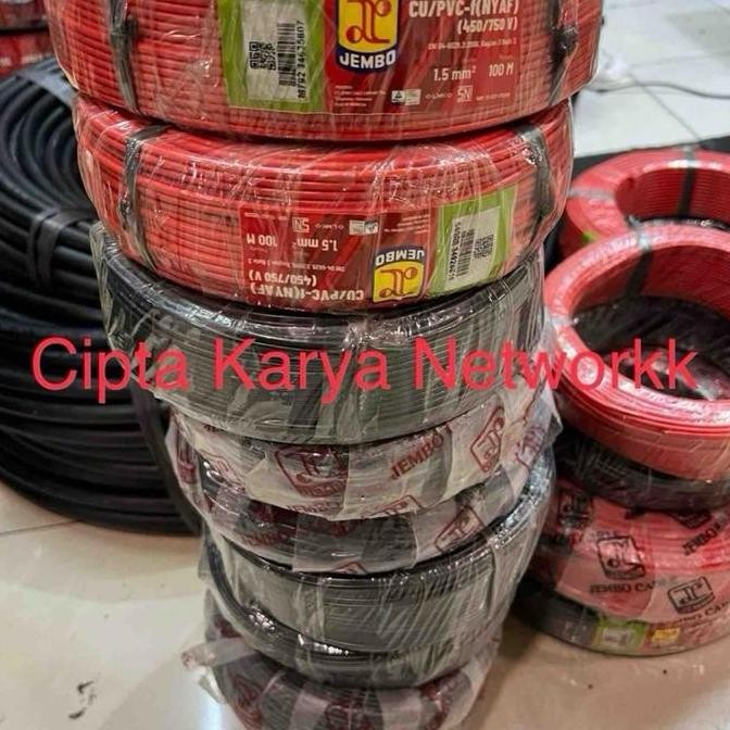 Promo Kabel Jembo Nyaf 1.5Mm 100m Serabut / Af 1.5mm Nyaf 1x1.5mm / Nyaf 1.5 Jembo Serabut 100m COD
