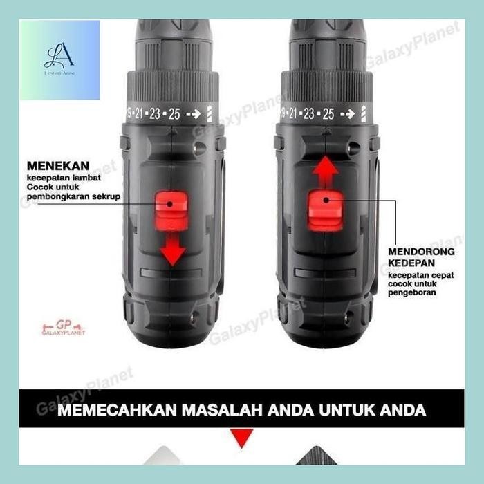 FMT Anles_ Bor Listrik Bor Tanpa Kabel 36V Set /Bor Listrik Bosch Original Set/Lengkap Mata Bor Cord