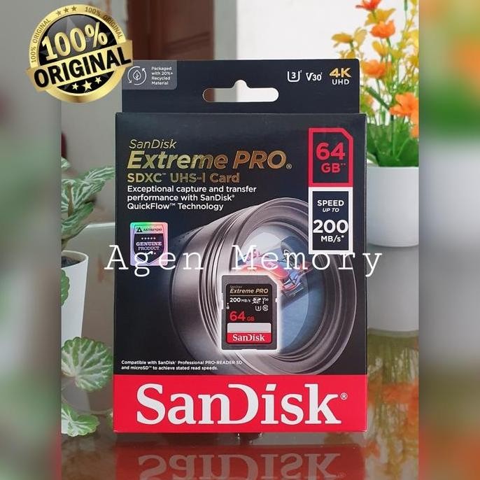 Terbaik Sandisk Sd Card Extreme Pro 64Gb - Sdcard Extreme Pro 64Gb 100% Ori