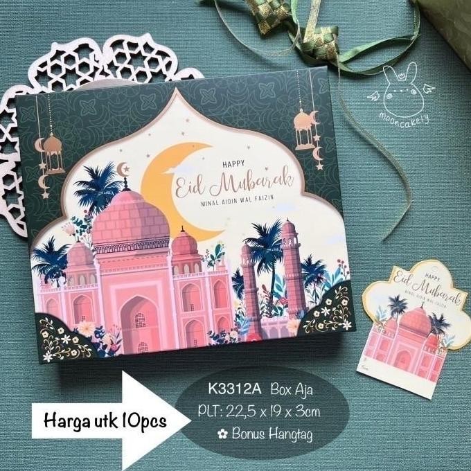 

Terbaik (10Pcs) Kotak Lebaran K8830 Eid Mubarak Hampers, Goodie Bag Idul Fitri 100% Ori