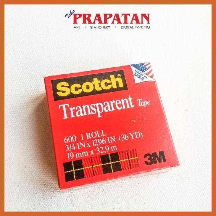 

(ATK) SCOTCH TRANSPARENT TAPE 19MMX32.9M ALAT TULIS LUKIS SEKOLAH KULIAH GAMBAR KANTOR