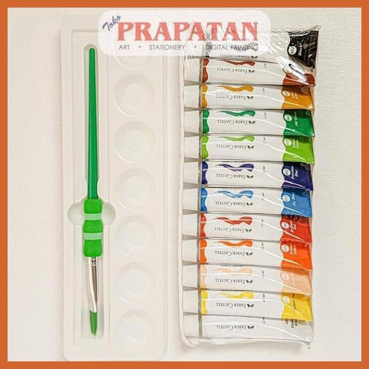 

(ATK) FABER CASTELL ACRYLIC COLOURS SET 12 WARNA / CAT AKRILIK SET ALAT TULIS LUKIS SEKOLAH KULIAH GAMBAR KANTOR