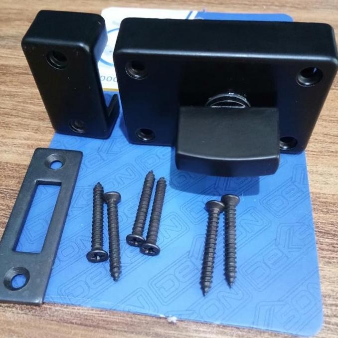 Door Bolt Dekkson Db Al805 Black Slot Hitam Grendel Pintu Kamar Mandi