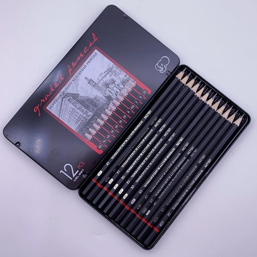

Eelic 12 Pcs Pensil Gambar Sketsa Set Lengkap 2H H F B Hb 2B 3B 4B 5B 6B 7B 8B Charcoal Pencils Set Ga24