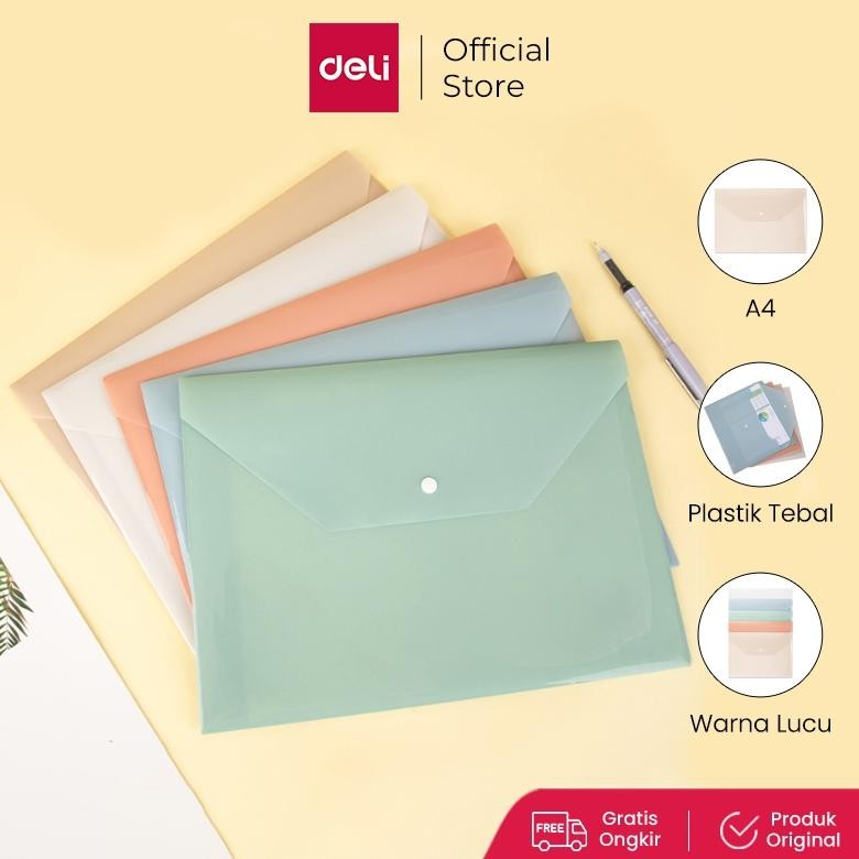 

[Kecil Deli Map Plastik / File Bag / Tas Map Plastik Isi 5 Pp301 Fn-56